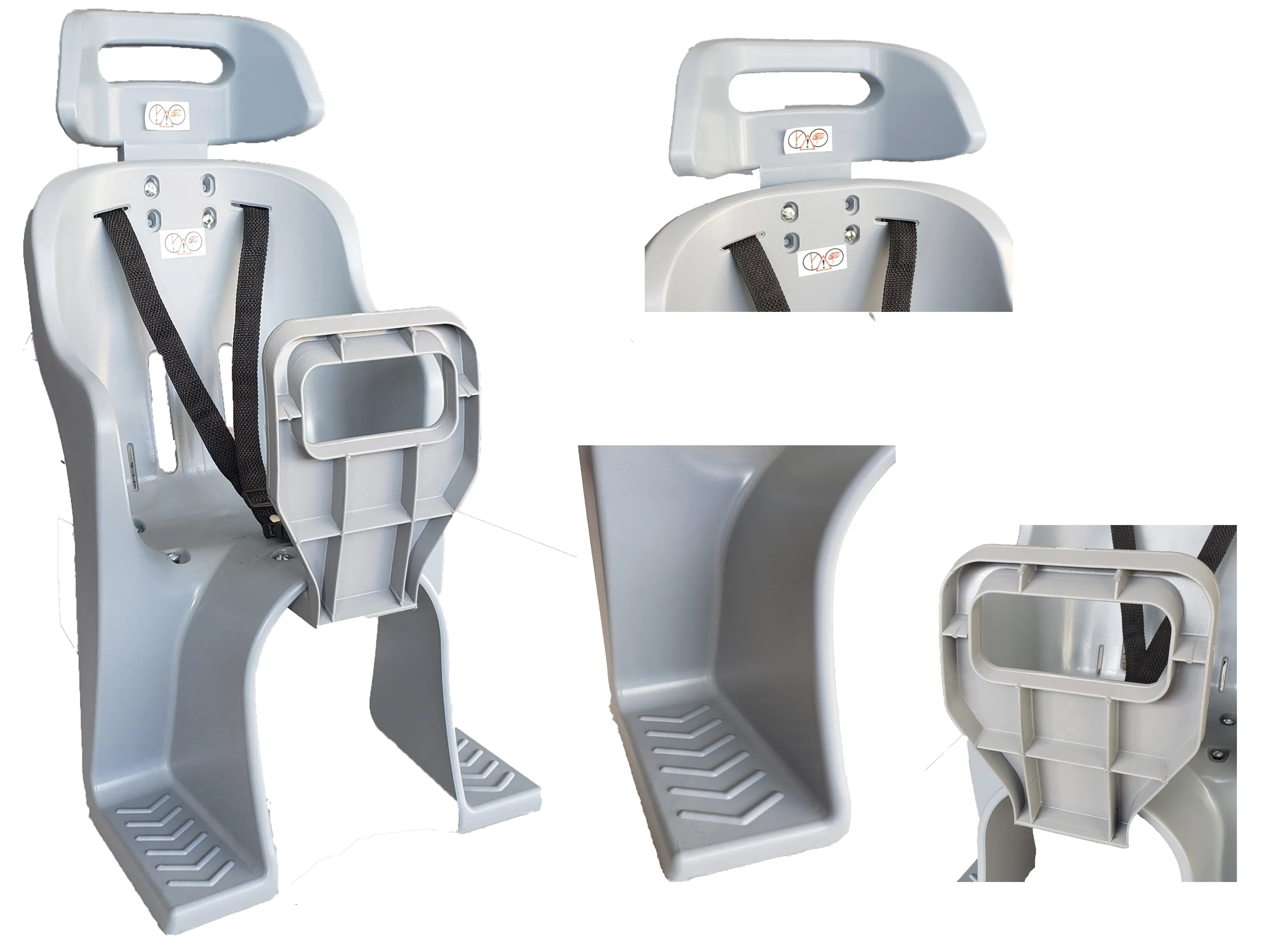 Silla porta niño trasera lujo reforzada con apoya cabeza y apoya pies